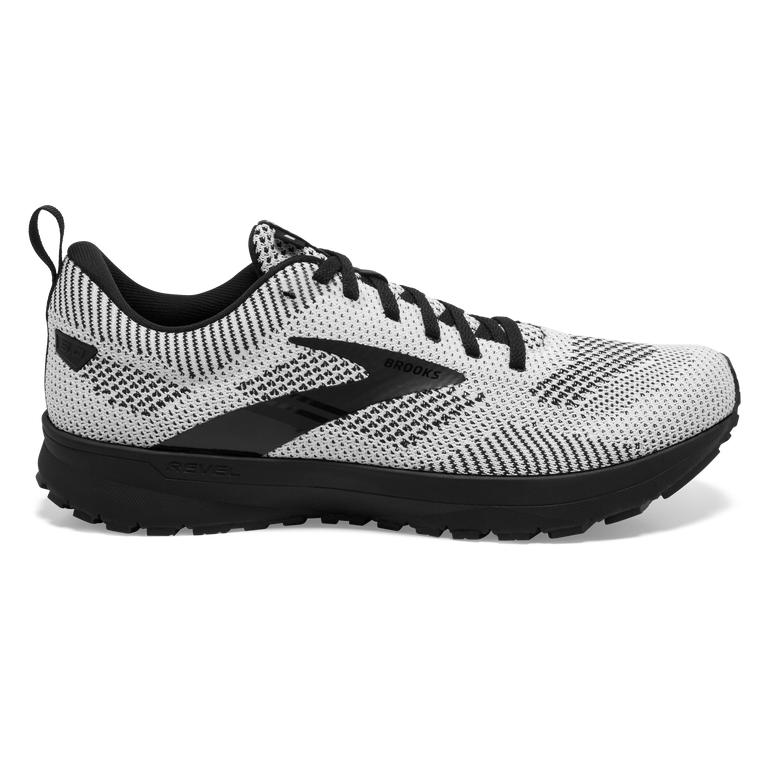 Brooks Revel 5 Performance Men's Road Running Shoes - White/Black (65329-CBKE)